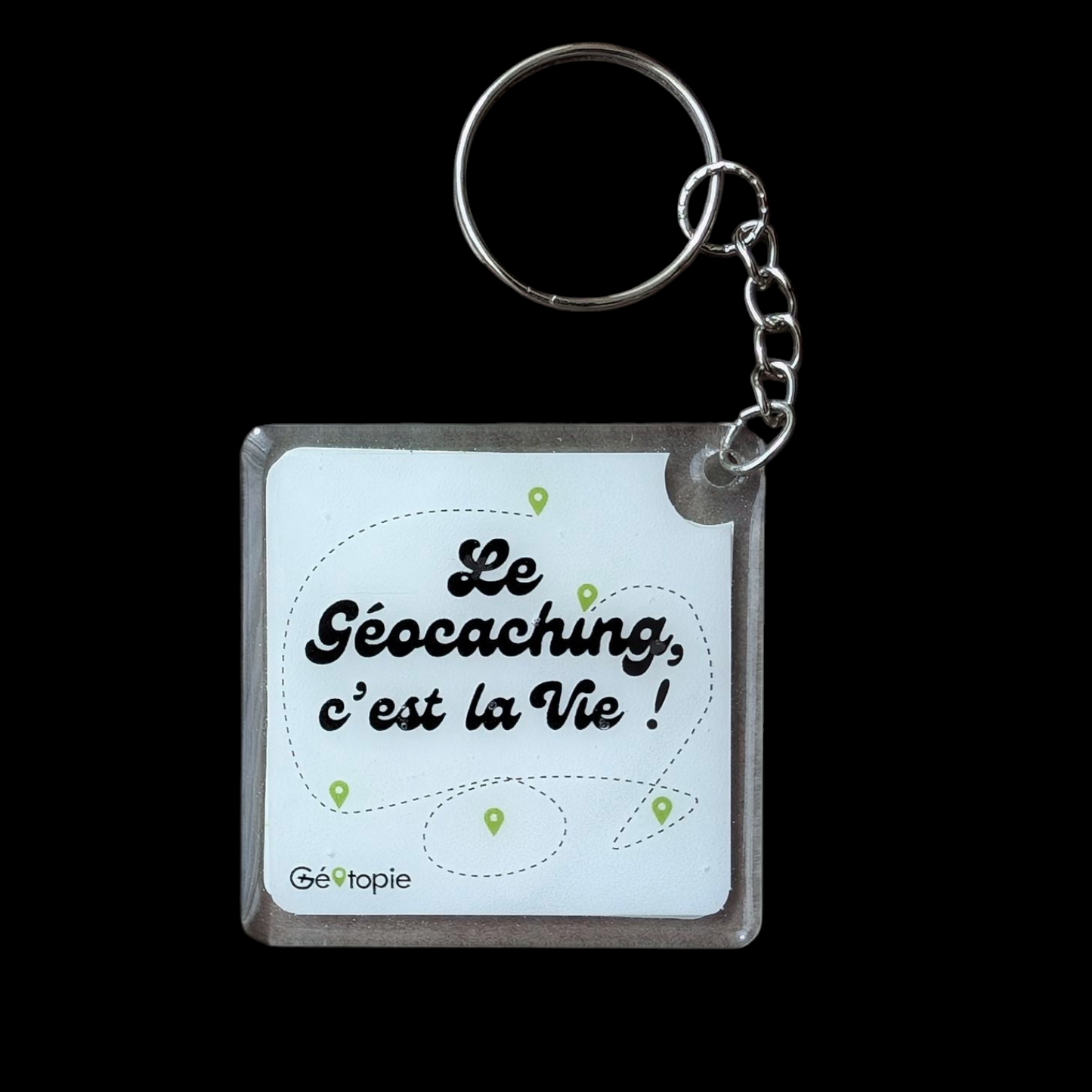 Porte-clé "Le Géocaching c'est la vie"