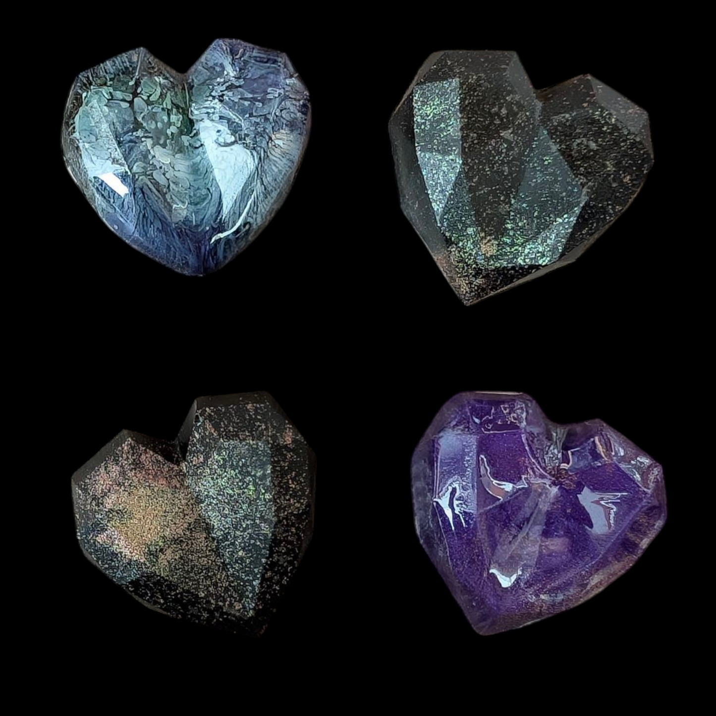 Petits coeurs à paillettes