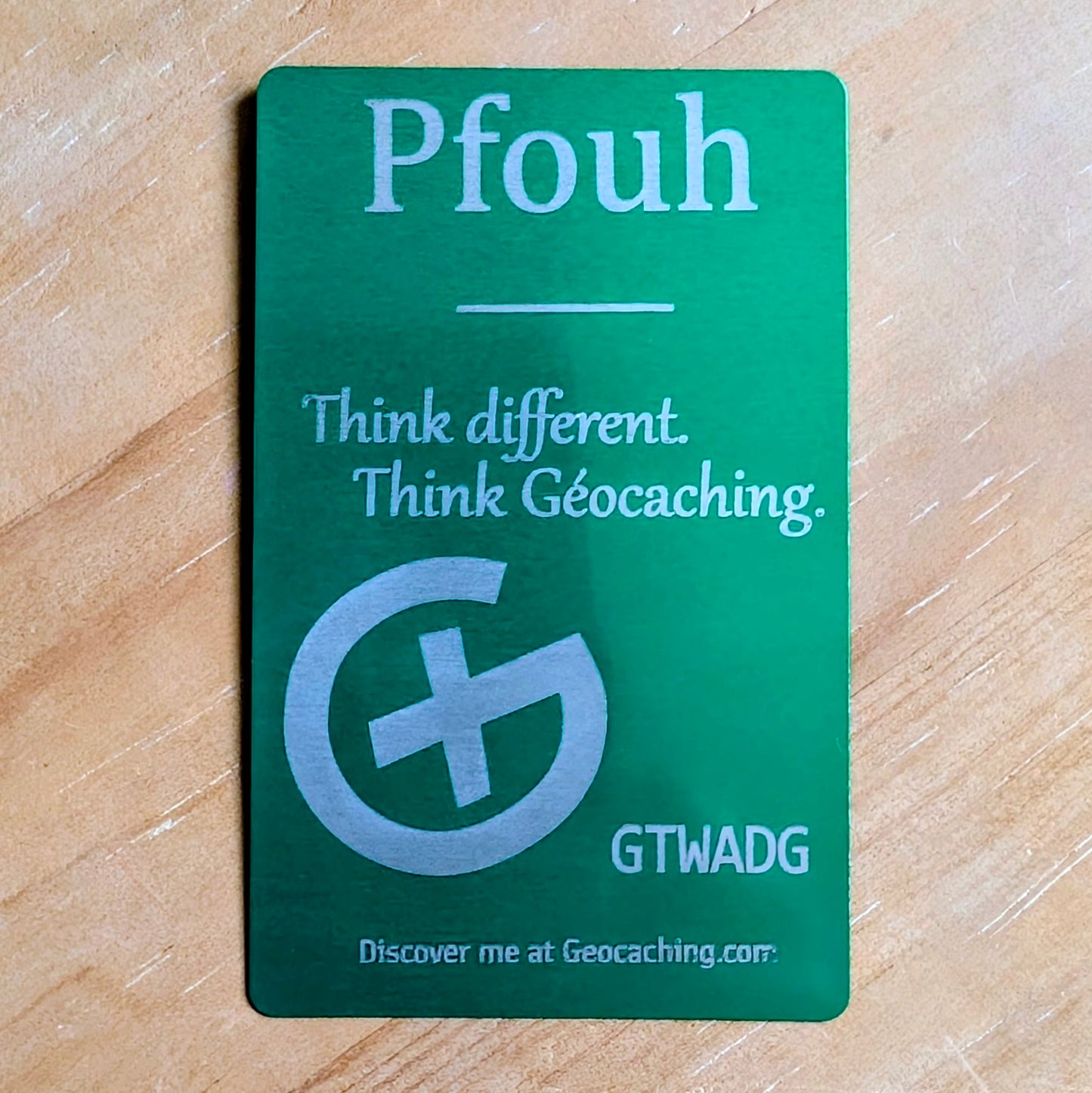 Badge géocaching personnalisé